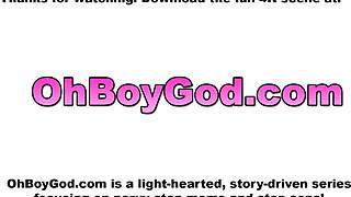 Ibu tiri seksi Caitlin Bell urus batang besar anak tiri Ricky Spanish dengan teliti