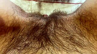 슈퍼 긴 보지 털 클로즈업 디테일로 다듬기