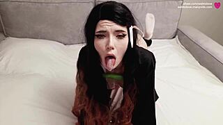 hungry wet nezuko craves hard cock hot cum tight pussy