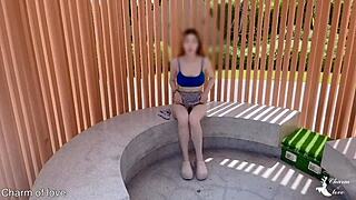 เซ็กซ์สุดวายข้างนอกในป่าและข้างในรถ