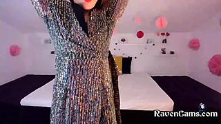 Nude girl rubs wet pussy lips 😏