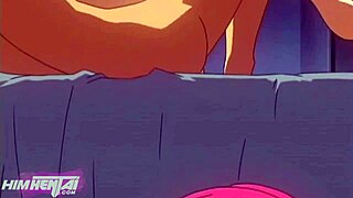 Engaño al novio de mis hermanastras gemelas para que me folle duro hasta que nos pilla en acción hentai sin censura.