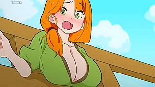 亚历克斯卡在栅栏里，史蒂夫在我的世界动漫里猛干