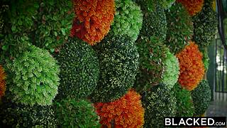 blacked brunetka Adriana Chechik zvládne tri veľké čierne kurce