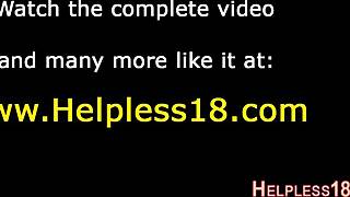 Sidottu tyttö kestää intensiivistä bdsm naidaan